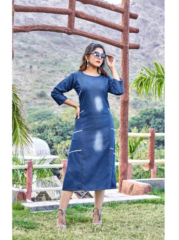 Tips And Tops Denimos Vol 7 cotton Fancy Denim Kurti Collection